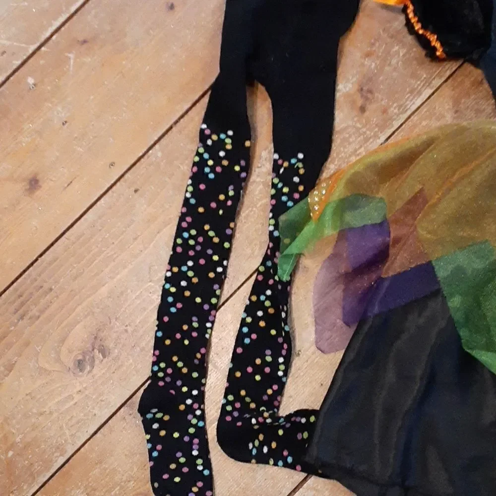 Candy Corn halloween witch/ fairy costume for size 10-12‎
